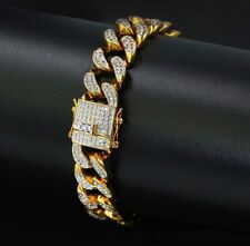 Iced Out Miami Cuban Link Bracelet – Bling Hip Hop Men’s Jewelry