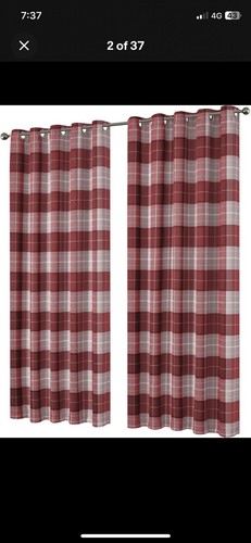 Blackout eyelet curtains red - blackout,