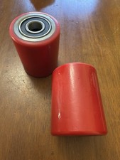 Pallet Jack/Truck Load Wheels 3" x 3.75" (Set of 2) with Bearings Red