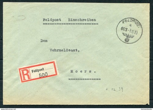 1939 germany reg einschreiben - germany, reg.