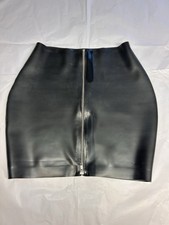 Black Latex Mini Skirt with