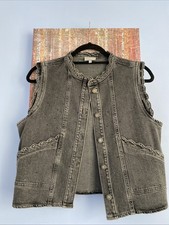 Oliver Bonas Denim Black Waistcoat Size 10