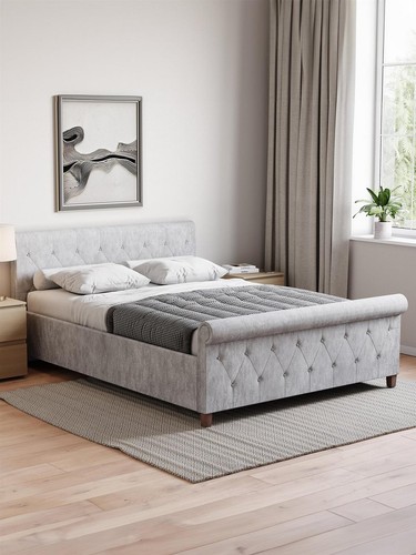 Vittorio linen king bed light - king,