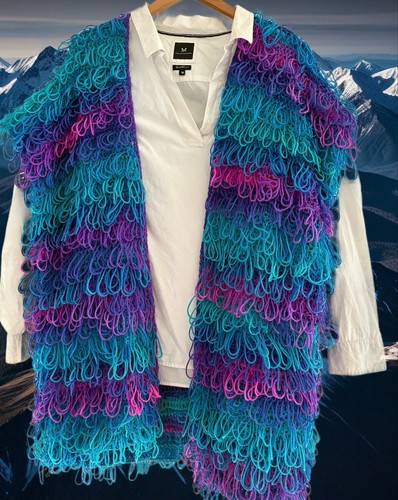 Long loopy crochet - loopy, waistcoat