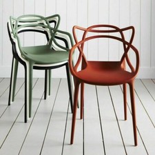 Set of 2/4 or 6 Modern indoor & outdoor Retro Dining Garden Master Style Chairs