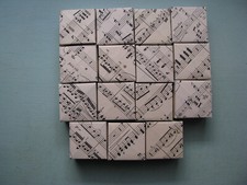 15 x handmade origami gift boxes & lids  vintage SHEET MUSIC  wedding favours
