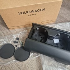 Genuine Audi Armrest Cup Holder Retrofit Kit E-tron, A6, A7 + DIY Manual - BLACK