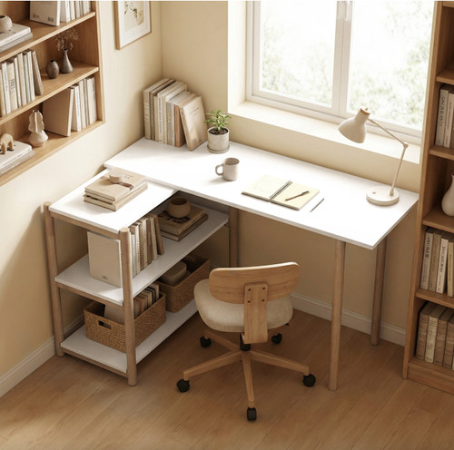 Corner computer desk wooden - computer, pc