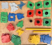 Polydron Construction Set Lot 1 With 85 Pieces various types 