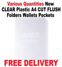 New CLEAR Plastic A4 CUT FLUSH