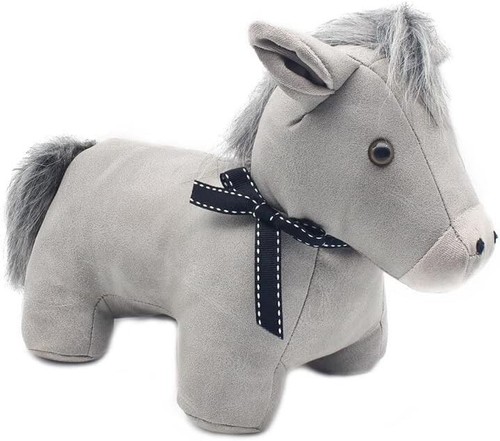 Grey pony design doorstop door - design,