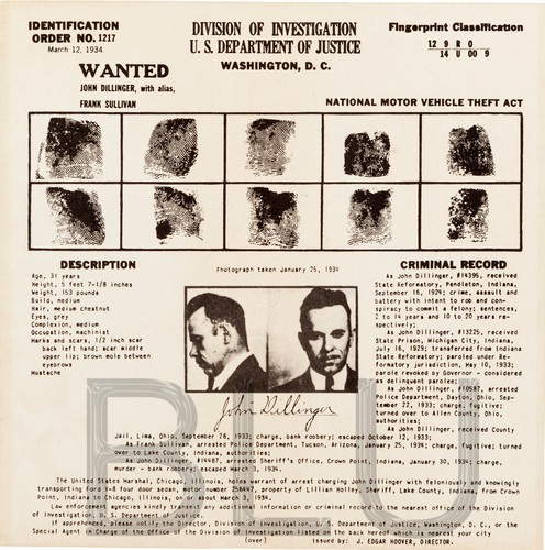1934 john dillinger - 1934,