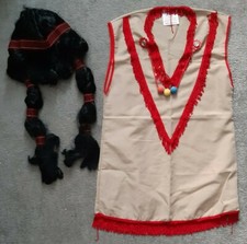 Childrens's Squaw costume (dress and wig)