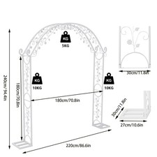 Garden Arch Arbor Heavy Duty