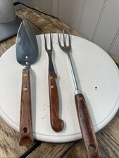 Vintage Prestige Cake Slice/Server. Toasting Fork With Wooden Handle -