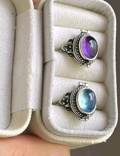 Vintage amethyst topaz blue - vintage, amethyst/