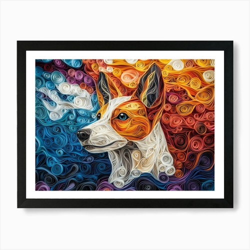 Basenji paper quilling - paper,
