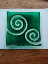 Green/Clear Fused Curved Plate