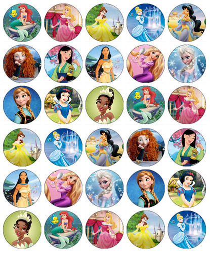 30x disney princess cupcake - disney,