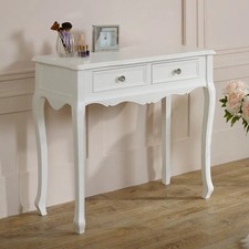 White console dressing table