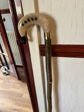 Shepards Croock Rams Horn Hazell Shanck Brass Collar+feruell 46 “ Tall Very Tidy