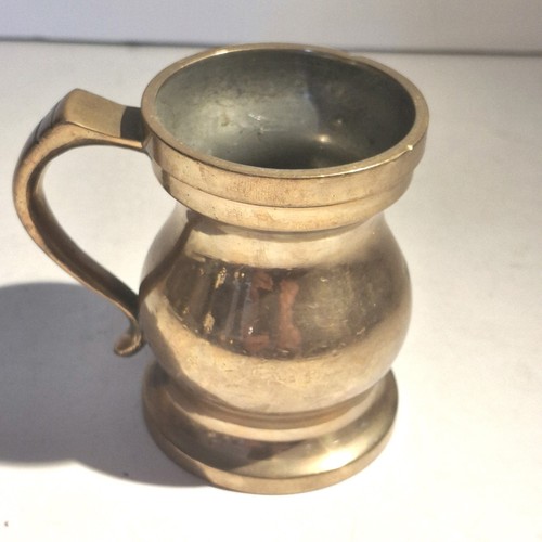 Brass gill measuring tankard - 1,