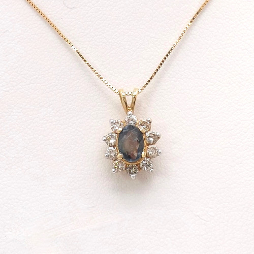 Solid 14k gold alexandrite - gold,