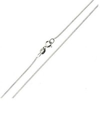 375 Solid 9ct WHITE GOLD CURB