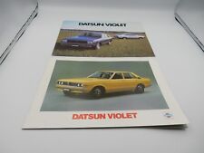 2 x  Datsun Violet Car  Sales Brochure. German & Dutch Text