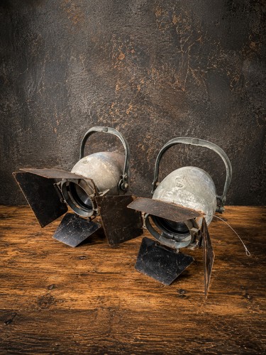 Vintage theatre spotlights - vintage,