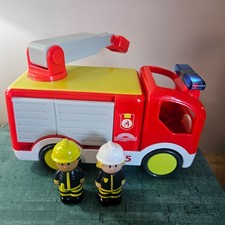 ELC Happyland Fire Engine With Lights & Sounds & 2 Firefighter Figures
