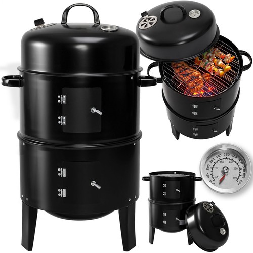Charcoal smoker bbq grill - smoker, 3in1