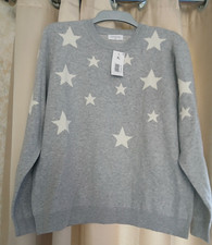 Grey Star Jumper Size XL   New