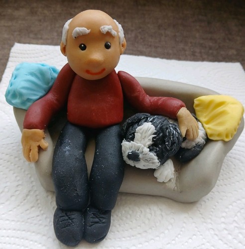 Handmade edible fondant man - handmade,,