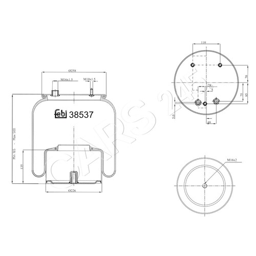 Febi air suspension spring - air,