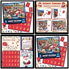 Advent Calendar Christmas Jigsaw Puzzle, 1008 Pieces Puzzle 24 Days  Advent 