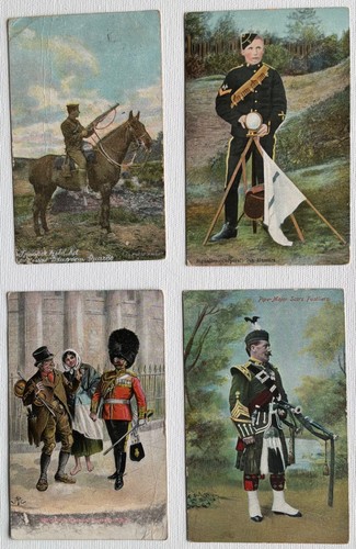 Military postcards scots - postcards,