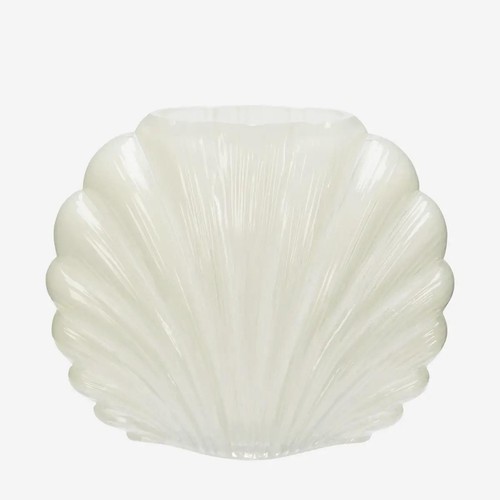 Seashell glass vase vintage - glass,