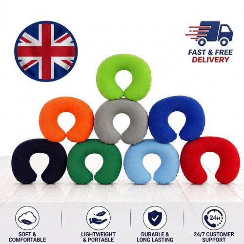 Inflatable travel neck pillow - travel,