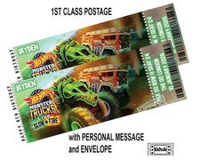 Hot Wheels Monster Truck Glow N Fire Mock Ticket Personalised Gift Keepsake