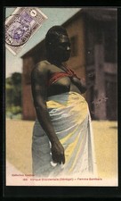 Old postcard Senegal, woman