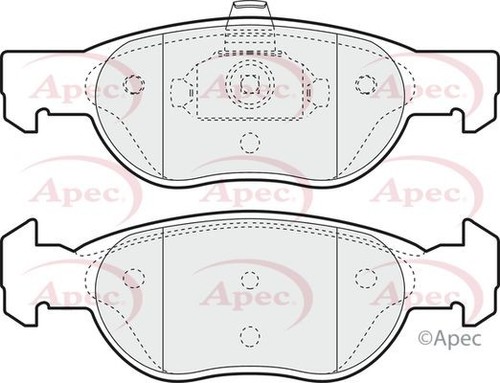 Apec front brake pad set - front,