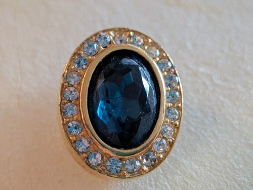 Vintage sapphire blue clear - &,