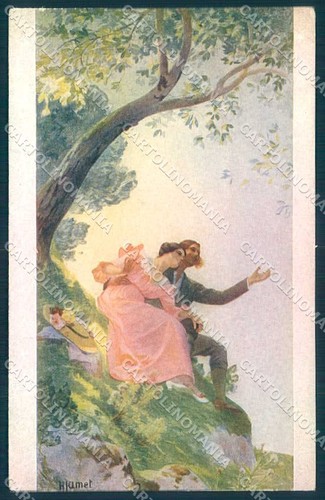 Artist signed jamet lady - h.p.,