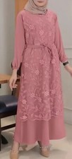 Women Muslim Abaya Jilbab lace