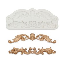 Baroque Relief Silicone Fondant Mould Vintage Frame Cake Decoration Border Mold