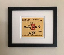 THE CLASH - 1977 Rainbow Theatre , London framed ticket giclee print