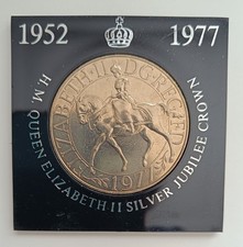 Genuine1952-1977 H.M.Queen Elizabeth II Silver Jubilee Crown collectors coin