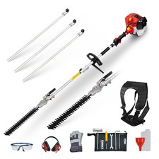 BU-KO 52cc Long Reach Petrol Hedge Trimmer, Extension Pole & 2-Stroke Engine