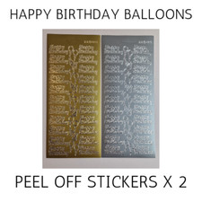 2 sheets of Happy Birthday